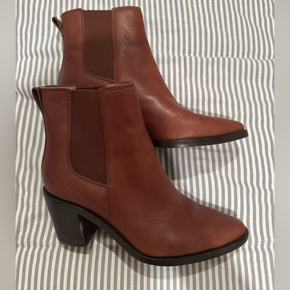 Madewell Brown Leather Ankle Boots